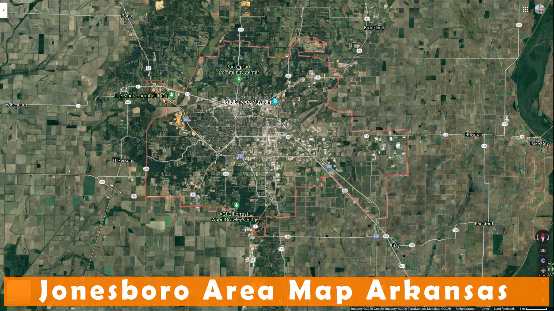 Jonesboro Area Map Alaska